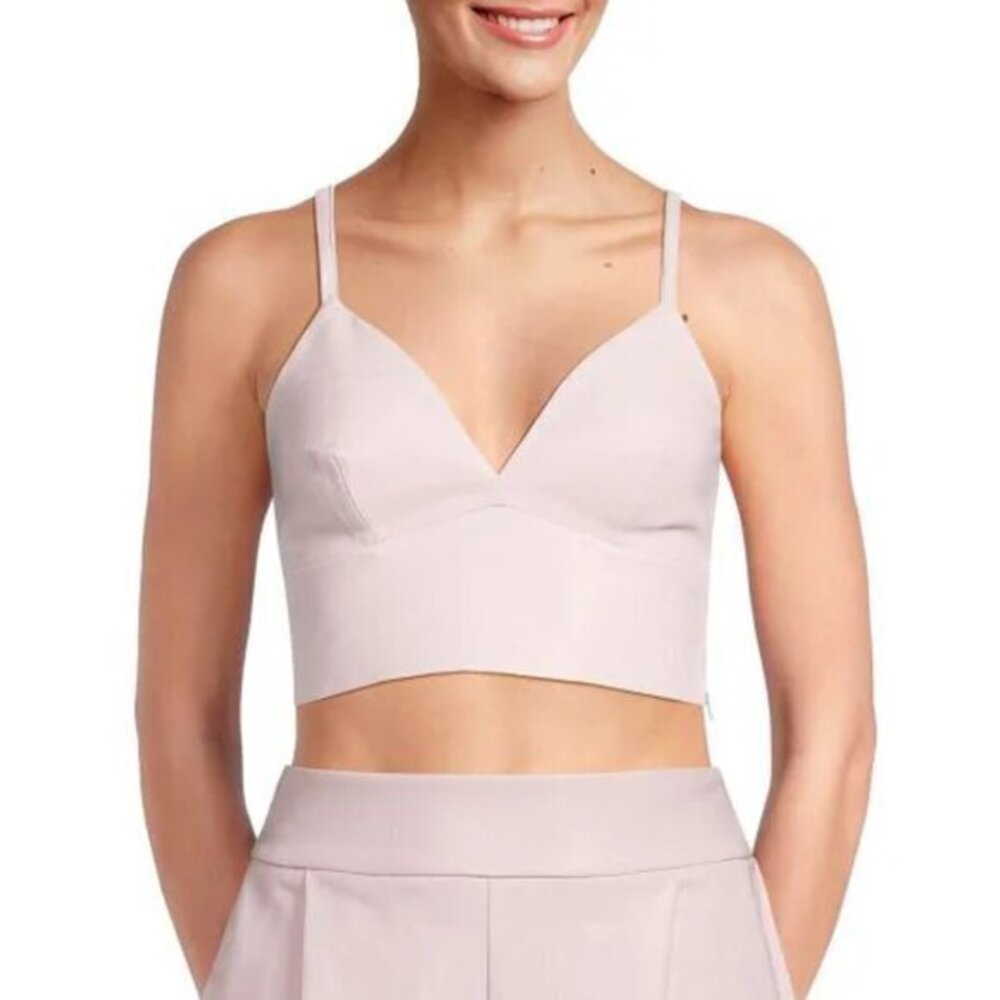 Susana Monaco Faux Leather Bralette Top - Light Orchid